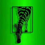CIFbuy 1 pieces Ultra practical minimalist zebra metal wall art, handmade iron stripe decoration, modern black and white animal patterns, home office, co(TikTok/temu self-pickup orders)