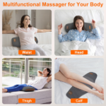 2 In 1 Massager Pillow: This ergonomic lumbar support pillow integrates vibration massage and heat therapy, delivering dual comfort to relieve back soreness caused by prolonged sitting. It features 3 adjustable massage modes and 3 heat settings for personalized relief. - Image 11