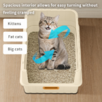 Simple drawer style white cat litter box, humanized design, does not occupy household storage space - Image 3