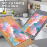 Three-piece kitchen rug set, non-slip and washable, abstract pattern kitchen hallway rug, soft and comfortable, suitable for sinks, floors, entrances, hallways and bathrooms. - Image 5