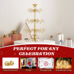 3ft Wrought Iron Christmas Tree, Metal Ornament Display Tree Stand for for Holiday Party Home Decor, Indoor & Outdoor Decor Hanger, Gold - Image 8