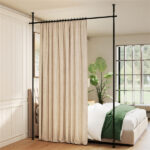 Room Divider Curtain Rod, Adjustable 28"-72"W x 4-10 ft H Heavy-Duty Partition Rod - Image 9
