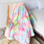 1pc Shaggy Blanket Plush Faux Fur Blanket For Bed Sofa Ultra Soft Luxury Sherpa Blanket Rainbow Colorful Blanke temu can only be self-picked up - Image 2