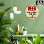 CIFbuy Beer Is Cheaper Than Gas Wooden Wall Art, "" Than Gas Wooden Wall Art, Wooden Wall Art, Vintage Gas Station Bar Sign TikTok, Temu Self-pickup LogiSiics - Image 4