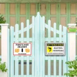 CIFbuy Vintage Reflective Aluminum Safety Sign Wall Mounted Bilingual English Italian No Power Required Weather Resistant High Visibility For Home Business Monitoring (TikTok, temu pick-up service) - Image 7