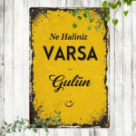 CIFbuy Vintage Metal Tin Sign Yellow Background Black Graffiti Border Joyful Face Inspiring Life Slogan Plaque 2D Flat Wall Decor TikTok, TikTok, r Self-pickup Logiopics - Image 7