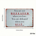 CIFbuy Never Give Up Inspirational Metal Sign 8x12 Inch Vintage Wall Art, Waterproof Rustproof 2D Flat Iron Plaque, Motivational Slogan TikTok, TikTok, ogan Self-pickup Logiopics - Image 2