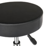 Round Stool Plastic Arch Feet Rotation Bar Stool Black - Image 6