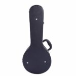 Replace 78204243 Hardshell A-Style Microgroove Pattern Leather Wood Mandolin Case Black - Image 3