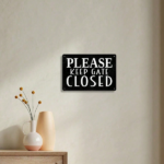CIFbuy Vintage "Please Keep Gate Closed" Metal Sign, Rustic Iron Wall Decor For Home Farmhouse Garage, 7.8x11.8 Inch Durable Safety War TikTok, TikTok, Home Farmhouse Garage Self-pickup Logiopics - Image 4