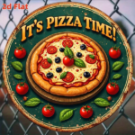 CIFbuy 1pc 2D Flat Round Sign Pizza Time Retro, "Decorative Plaque 8x8in" Delicious Pizza, Party Kitchen Restaurant Bar Wall Art Home Decor TikTok, TikTok, temu Self-pickup Logiecics - Image 4
