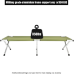 Portable Folding Camping Cot with Carrying Bag Army (Green) - Image 5