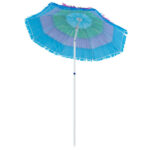 6ft Thatched Tiki Patio Umbrella, Tropical Outdoor Umbrella with Push Button Tilt (Multicolor) - Image 3