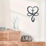 CIFbuy Metal Paint Baked Cross Heart Infinity Ichthys Wall Art Christian Home Decor (TikTok, temu pickup) - Image 6