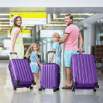 ABS Trolley Case 20in 24in 28in 3PCS Suitcase Set Vertical Striped Frosted Case Suitcase Purple - Image 16