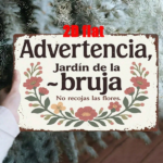 CIFbuy Spanish Witch 2D Flat Metal Wall Art Sign, Vintage Waterproof Rustproof Metal Plaque 7.8X11.8 Inch, Halloween Indoor Outdoor Hom TikTok, TikTok, Hom Self-pickup Logiopics - Image 3