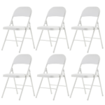 Same Code 71155989 6pcs Elegant Foldable Iron & PVC Chairs for Convention & Exhibition White - Image 13
