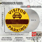 CIFbuy 2D Flat Aluminum Round Outdoor Sign 7.87x7.87 Inch, "" Outdoor Sign, 7.87x7.87 Inch Visitor Parking Symbol Car Design Wall TikTok, TikTok, tememu Self-pickup LogiWaics - Image 4