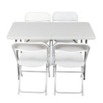 4ft Foldable Lift Patio Plastic Table White SAME AS 21616655 - Image 10