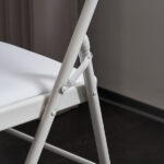 Old Code 33292149 4pcs Elegant Foldable Iron & PVC Chairs for Convention & Exhibition White - Image 35