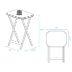 2pcs Tray Table Set - Natural/White - Image 2