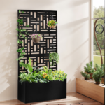 [Same Code 96402386 14765806]Metal Garden Bed with Trellis, 70 Inch Height Metal Planter Box with Trellis, Garden Box for Climbing Plants Vegetable, Metal Garden Bed with Drainage Holes, Black - Image 16