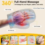 Cordless Hand Massager with 14 Airbags, 3 Massage Modes 5 Intensity Levels 3 Heat Levels for Arthritis Carpal Tunnel Relief,Cordless Hand Massage Tool for Arthritis Carpal Tunnel Pain - Image 6