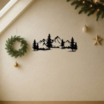 CIFbuy Vintage Mountain Forest Metal Wall Art Rustic Nature Print for Living Room Bedroom Holiday Gift (TikTok, temu pick-up service) - Image 6