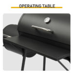Barrel Charcoal Grill with Offset Smoker & Warming Rack, Outdoor BBQ Grill with 557 Sq. In. Grilling Space for Backyard Patio Parties, Black - Image 10