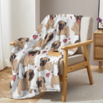 Halloween Cartoon Pug Flannel Blanket - Soft, Scenic, Lightweight, Suitable for Sofa, Office, Bed, Nature, Travel - Multi-functional Four-season Gift, Variety 60*80 temu can only be self-picked - Image 6
