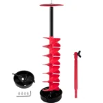 Nylon Ice Auger Drill Bit with Extension Rod & Drill Adapter for Ice Fishing - Image 2