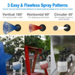 800ML Paint Spray Painter 650W Paint Sprayer Machine 800ML/Min Output HVLP Oil Primer Water Sprayer w/ 3 Spraying Patterns Motor Strap Detachable Container - Image 7