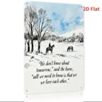 CIFbuy Winter Scene Painting Inspirational Quotes Metal Tin Sign Indoor Outdoor Weatherproof Wall Decor For Home Bar Office Man Cave Garage (TikTok, temu pick-up service)