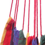 Distinctive Cotton Canvas Hanging Rope Chair with Pillows Rainbow - Image 9