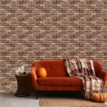 10 pcs 3D Wall Brick Self Adhesive Removable Wallpaper 11.8 x 11.8 Inch Wallpaper Brick Breakaway Wall Decals Vintage Faux Brick Wallpaper Brown for Fireplace Kitchen Backsplash - Image 3