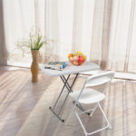 Replace 59374361 76*50*70.5cm Liftable Garden Plastic Table White - Image 27