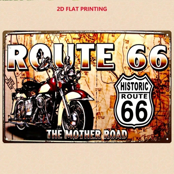 e80c4fed-5f12-4790-a486-000fb0239b31.png CIFbuy Vintage Metal Sign 12x8 Inch, Wall Art, Retro Classic Mother Road Tin Plaque, Tin Plaque, 2D Flat Garage Decor 12x8 IncikTok, 12x8 IncikTok, Tin Plaque Self-alckup Logiopor - Image 1
