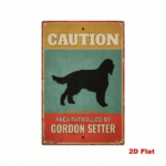 CIFbuy Vintage Gordon Setter Warning Sign, 2D Flat Metal Iron Plaque, Funny Caution Decor, Rustic Garden Gate Bar Wall Art TikTok, TikTok, t Self-pickup Logiopics - Image 2