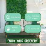 12 Pcs 24x16inch Artificial Grass Wall Panels, Decorative Boxwood Grass Backdrop for Outdoor Garden Fence - Image 9