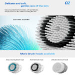 Facial Cleansing Brush, Sonic Facial Brush with 3 Brush Heads for Daily Skin Care, Rechargeable and Gentle Face Exfoliator - Image 7