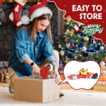 Replace 57412109 4.9 FT Lighted Christmas Inflatable Decoration, Inflatable Turkey Sitting on Santa Claus, Funny Blow Up Yard Decorations with Built-in LED Lights for Holiday Party Front Yard Lawn Garden Decor - Image 17