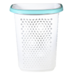 2 Bushel Rolling Plastic Laundry Hamper with Pop-up Handle, White, 2 Pack (Shipment from Walmart) - Image 3