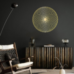 CIFbuy Circular Spiral Geometric Wall Art Luxe Modern 3D Wall Decor for Living Room Minimalist Accent (TikTok, temu pick-up service) - Image 6