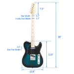 Maple Fingerboard GTL Electric Guitar SS Pickup Blue - Image 17