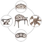 38.5" Cast Aluminum Outdoor Courtyard Decoration Park Leisure Rose Chair SAME AS 05671529 - Image 5