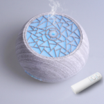 Remote Control Wood Grain Essential Oil Diffuser - 550ml, 7 LED Colors, 6 Oils Included - Image 3