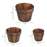 Outdoor Reinforced And Anticorrosive Wooden Pot Set Of Three(SAME AS 41101629) - Image 4
