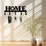CIFbuy Vintage Black Metal Wall Hooks Set Multifunctional Wall Rack Home Storage Decor(TikTok, temu pick-up service) - Image 4