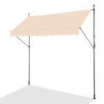 118.1"D x 47.2"W x(78.7 -118.1)"H Retractable Awning Khaki - Image 14