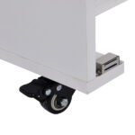 Foldable Manicure Table with Electric Dust Collector, Lockable Wheels, Wrist Cushion, Drawers & Cabinet for Beauty Salon, White - Image 11